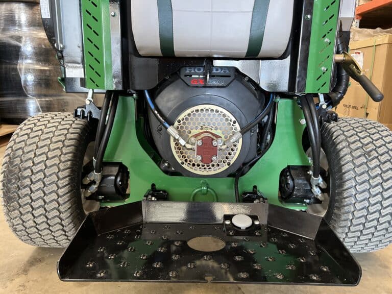 Honda engine close up on the 415 multispread stand on topdresser