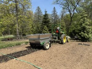 Multispread 248PT spreading on a garden